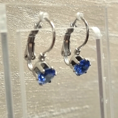 AROS COLGANTE ACERO QUIRURGICO BRISURA CUBIC AZUL 6559 - comprar online