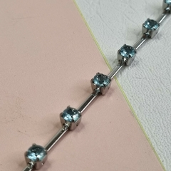 PULSERA DE ACERO Y CUBICS J1223