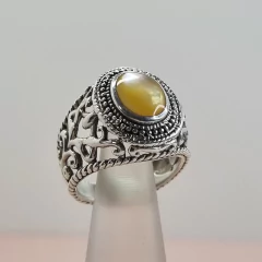 ANILLO PLATA ORIGEN TAILANDIA NACAR CHAMPAGNE 6596