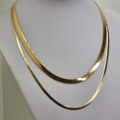 COLLAR BERLIN DOBLE ENCHAPADO EN ORO 4957