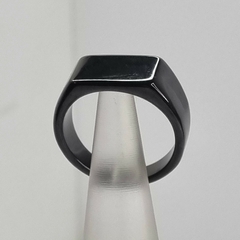 ANILLO ACERO IONIZADO TIPO SELLO SE PUEDE GRABAR 6724