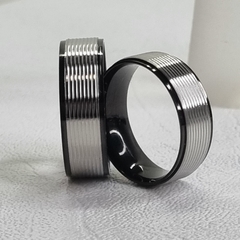 ANILLO ACERO IONIZADO CON CENTRO RANURADO EN ACERO 6729