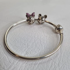 PULSERA ESCLAVA ESTILO PANDORA CON CHARM MINNI Y MICKEY DISNEY 9025K - DEBERNARDI - Joyeria Debernardi