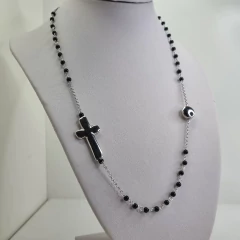 ROSARIO DALI DE PLATA CON CRISTALES AUSTRIACOS COD: 7026K - comprar online