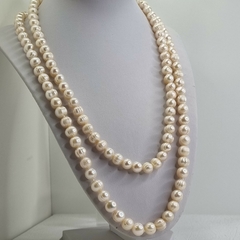 COLLAR PERLAS NATURALES DE RIO 1 MT DE LARGO INFINITO COD 6933 - tienda online