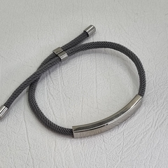 PULSERA HILO GRIS Y ACERO MODELO SOHO CODIGO 6964