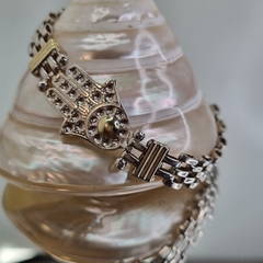 PULSERA MANO DE FATIMA PLATA 925 Y ORO 18K COD: 5911
