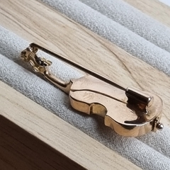 Imagen de BROCHE PRENDEDOR VIOLIN EN ORO 18K ANTIGUO COD K7238
