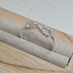 ANILLO INFINITO PLATA 925 ITALIANO CON CUBICS COD K7227