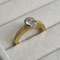 ANILLO PLATA DORADA ENCHAPADA EN ORO 18K 9996
