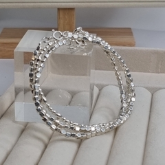 PULSERA FINITA CON BOLITAS DE PLATA DIF FORMAS K7246 - DEBERNARDI - Joyeria Debernardi
