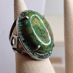 HERMOSO ANILLO JADE EN PLATA TAILANDIA 9036 en internet