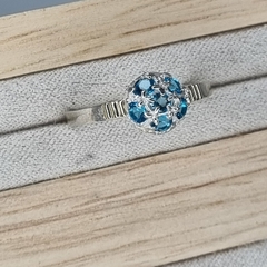 ANILLO PLATA FRUTILLA CON AGUAMARINA K7471