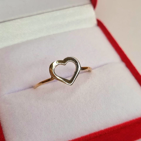 ANILLO CORAZON EN ORO 18K COD: 7610 - comprar online