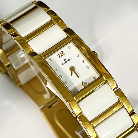 RELOJ JUNGHANS EUROTIME ACERO DORADO Y CERÁMICA COMBINADO 37/7352.44