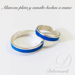 ALIANZA PLATA Y ESMALTE HECHAS A MANO