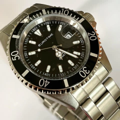 RELOJ EUROTIME SUBMARINER grande sumergible negro 11/2901.44