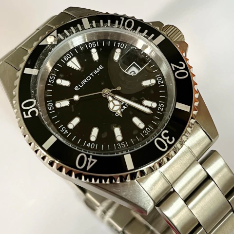 RELOJ EUROTIME SUBMARINER grande sumergible negro 11/2901.44