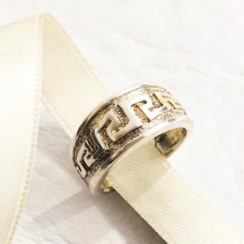 ANILLO PLATA 925 CON GUARDA GRIEGA 9808