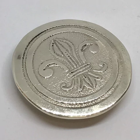 HEBILLA ALPACA CON FLOR DE LIS 4120