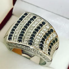 ANILLO CUBICS NEGROS Y BLANCOS 7879 en internet
