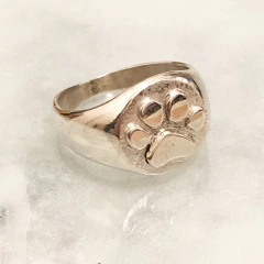 ANILLO PLATA SELLO HUELLITA PERRO 9691
