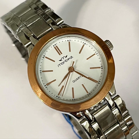 RELOJ MONTREAL DAMA COMBINADO ACERO Y ROSE MA307PRG