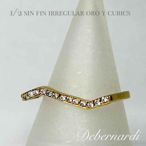 ANILLO ORO Y CUBICS MODELO ITALIANO FLOW SK902