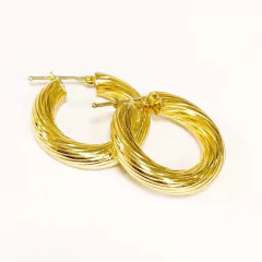 AROS ARGOLLA TORZADOS ORO 18 K - comprar online