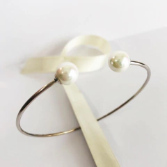 PULSERA PLATA Y PERLAS Swarovski 8 MM 7998