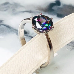 SOLITARIO PLATA CON TOPACIO MISTICO 9475 - comprar online