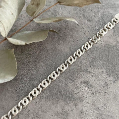 PULSERA PLATA MACIZA ARTESANAL CON CIERRE MARINERO K1877 - comprar online