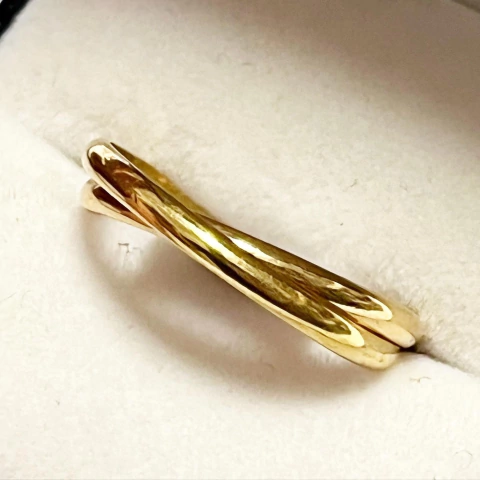 ANILLO DOBLE ENLAZADO ORO 18K SK928