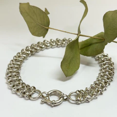 PULSERA TEJIDA EN PLATA 925 CON CIERRE MARINERO K1508 - comprar online