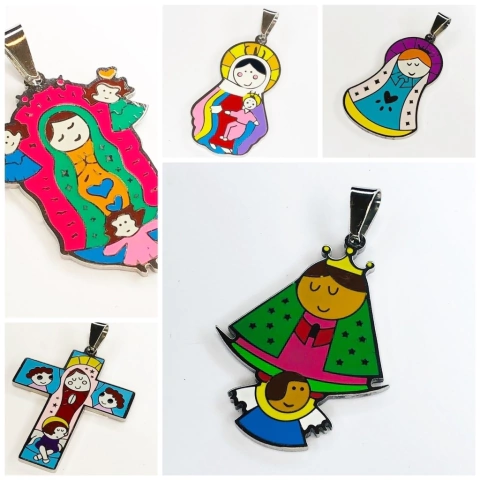 MEDALLAS PORFIS ACERO Y ESMALTE MEJICANAS 7501