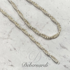 CONJUNTO GARGANTILLA Y PULSERA TEJIDA EN PLATA. - comprar online