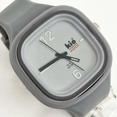 RELOJ KIO PROMOCIÓN CUADRADO GRIS 720524