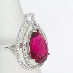 ANILLO GOTA RUBÍ ITALIANO cod 4236