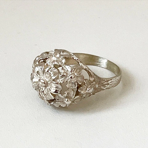 ANILLO PLATA FLOR LABRADA COD SK703 PROMO !!!