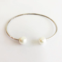 PULSERA PLATA Y PERLAS Swarovski 8 MM 7998 - comprar online