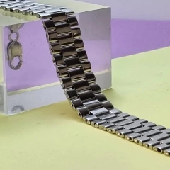 PULSERA DE PLATA TIPO RLX COD:5972 en internet