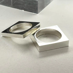 ANILLO ACERO CUADRADO DE COLECCION ITALIA 2996 - comprar online