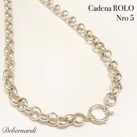 CADENA ROLO PLATA 925 número 5