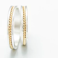 ALIANZAS PLATA Y ORO COMBINADAS - comprar online