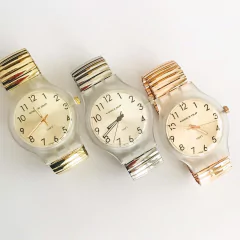 RELOJ KNOCK OUT ELASTIZADO ACERO DORADO K02405 - comprar online