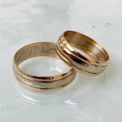 ALIANZAS COMBINADAS ORO Y BLANCO en internet