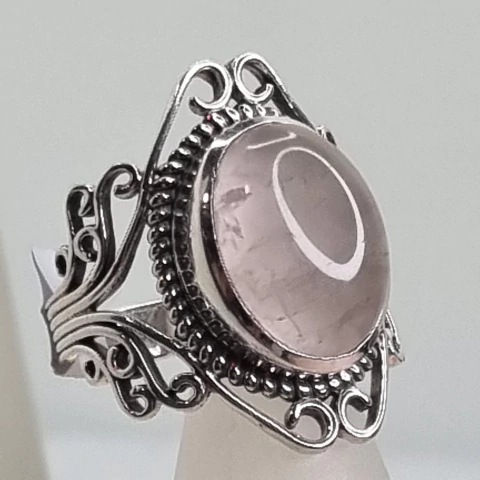 ANILLO DE PLATA 925 TAILANDÉS CON CUARZO ROSA COD 6513