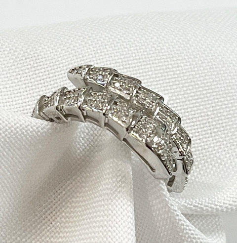 ANILLO SERPIENTE CUBICS ITALIANO PLATA SK821