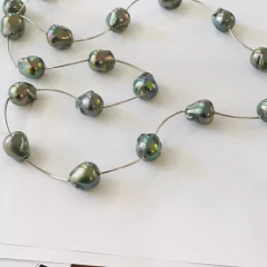 COLLAR MADREPERLA ESPAÑOLA Y ACERO BLANCO PERLAS DE MALLORCA J8006 - DEBERNARDI - Joyeria Debernardi