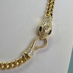 COLLAR ENCHAPADO EN ORO MODELO SERPIENTE 4955 - comprar online